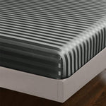 6 Piece Satin Italian Style Bed Sheet Set Deep Pocket Stripes 1800 Luxury-le-home-chic.myshopify.com-BEDDING SET