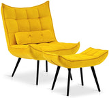 Accent Chair with Ottoman, Velvet Modern Tufted Wingback-le-home-chic.myshopify.com-LOUNGE CHAIR