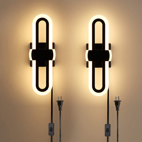 Modern Wall Sconces Set of 2，15W 3000K 900LM Warm White-le-home-chic.myshopify.com-WALL SCONES