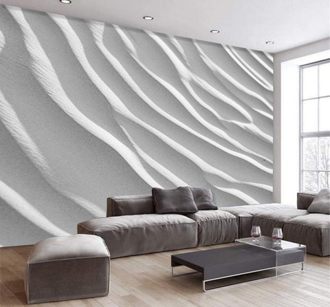Nordic Stripe Wallpaper White Stripe Wall Murals-le-home-chic.myshopify.com-WALLPAPER