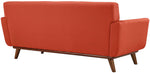 Mid-Century Modern Upholstered Fabric Loveseat in Atomic Red-le-home-chic.myshopify.com-SOFA