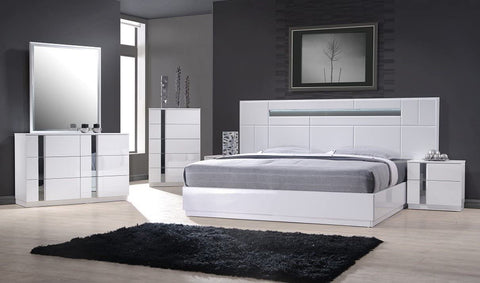Contemporary King Bedroom Set in White, 5-Piece-le-home-chic.myshopify.com-BEDROOM SET