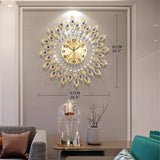 26.3 Inch Gold Large Wall Clocks for Living Room Decor-le-home-chic.myshopify.com-WALL CLOCK