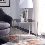 Gold Leaf/ Black Glass Mirror Top Square Side End Accent Table-le-home-chic.myshopify.com-END TABLE