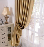 1 Pair Semi-Blackout Gold Curtains (Shiny Gold, 2 x 52 x 84 Inch)-le-home-chic.myshopify.com-CURTAINS