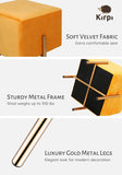Velvet Ottoman Square Stool Set of 2 - Modern Vanity Stool-le-home-chic.myshopify.com-OTTOMAN
