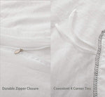 White Queen Duvet Cover Set 3 Pieces Boho Tassel-le-home-chic.myshopify.com-DUVET SET