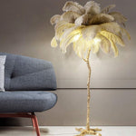 Nordic Ostrich Feather Floor Lamp - Modern Luxury Copper-le-home-chic.myshopify.com-FEATHER FLOOR LAMP