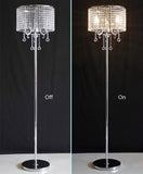 Elegant Designs Crystal Floor Lamp Chrome Finish-le-home-chic.myshopify.com-FLOOR LAMP