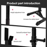 Adjustable Squat Rack, Barbell Rack Stand Weight Lifting-le-home-chic.myshopify.com-EXCERCISE MACHINE