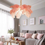 Modern Large Feather Pendant Light (47inch)-le-home-chic.myshopify.com-FEATHER CHANDELIER