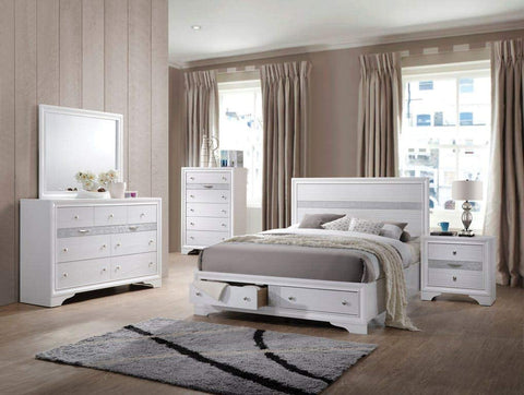 GLAM White Finish Storage Queen Size 4pc Bedroom Furniture-le-home-chic.myshopify.com-BEDROOM SET