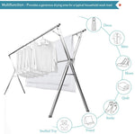 2M/79 Inches Stainless Steel Garment Rack-Foldable-le-home-chic.myshopify.com-DRYING RACK