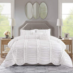 5 Piece Oversize  Ruched Ruffle Comforter Set - 100% Pre-Washed Microfiber-le-home-chic.myshopify.com-COMFORTER SET