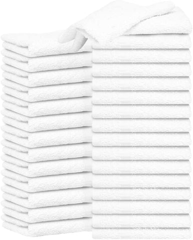 Towels White Cotton Washcloths – 12x12 inches Value Pack of 60-le-home-chic.myshopify.com-TOWELS