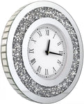 Crystal Bling Round Crush Diamond Mirrored Wall Clock-le-home-chic.myshopify.com-MIRRORS