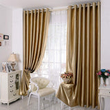 1 Pair Semi-Blackout Gold Curtains (Shiny Gold, 2 x 52 x 84 Inch)-le-home-chic.myshopify.com-CURTAINS