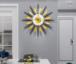 Round Metal Frame Wall Clock - Extra Large Starburst-le-home-chic.myshopify.com-WALL CLOCK