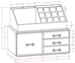 Acrylic Jewelry and Cosmetic Storage Makeup Organizer, 4 Drawer Set-le-home-chic.myshopify.com-MAKE UP ORGANIZERS
