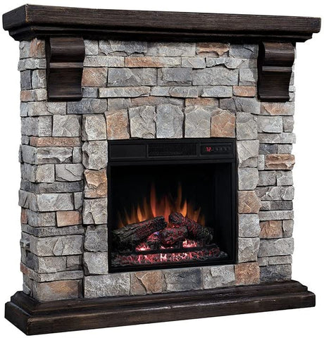 Classic Flame Stone Electric Fireplace Mantel Package-le-home-chic.myshopify.com-FIREPLACE