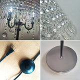 Elegant Designs Crystal Floor Lamp Chrome Finish-le-home-chic.myshopify.com-FLOOR LAMP