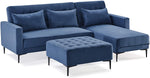 Sectional Sofa Bed Modern Velvet Convertible  L-Shaped-le-home-chic.myshopify.com-SECTIONAL SOFA