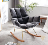Velvet Rocker Chair with Thick Padded Cushion-le-home-chic.myshopify.com-ROCKING CHAIR