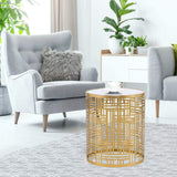 End Tables Set of 2 Gold Nesting Decorative Round Nightstands-le-home-chic.myshopify.com-END TABLE