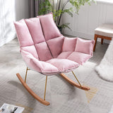 Velvet Rocker Chair with Thick Padded Cushion-le-home-chic.myshopify.com-ROCKING CHAIR