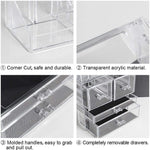 Makeup Organizer 3 Pieces Acrylic Cosmetic Storage-le-home-chic.myshopify.com-MAKE UP ORGANIZERS