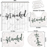 4 Pcs Get Naked Shower Curtain Sets with Non-Slip Rug-le-home-chic.myshopify.com-SHOWER CURTAIN SET