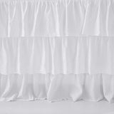 3 Piece Ruffle Skirt Bedspread - White 30 inches Drop Ruffled Style-le-home-chic.myshopify.com-COMFORTER SET