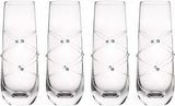 Champagne Flutes Stemless Glasses Etched With Stones Set of 4 – 9oz-le-home-chic.myshopify.com-GLASSWARE