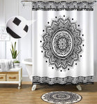 Boho Mandala Stall Shower Curtain- Tassel Retro Ethnic-le-home-chic.myshopify.com-SHOWER CURTAIN