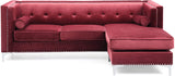 3 Seater Sofa Livingroom, Chaise, BURGUNDY-le-home-chic.myshopify.com-SOFA SET
