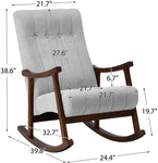 Upholstered Rocking Chair with Fabric Padded Seat-le-home-chic.myshopify.com-ROCKING CHAIR