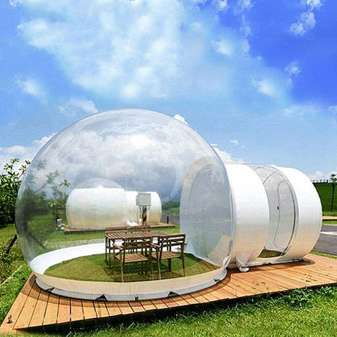 Inflatable Bubble Tent Transparent D-Ring Single Tunnel House-le-home-chic.myshopify.com-OUTDOOR CHAIRS