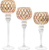 Candle Holders Set of 3 Glass Hurricane Votive Tealight-le-home-chic.myshopify.com-CANDLES