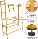 5-Tier Adjustable Bookshelf with Metal Frame-le-home-chic.myshopify.com-BOOKSHELF