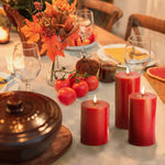 Red Flameless Candles with Remote - 3 Inch Pillar Set-le-home-chic.myshopify.com-CANDLES
