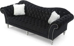 French Glam Velvet Sofa, Black-le-home-chic.myshopify.com-SOFA