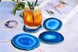 4pcs Sky Blue Dyed Natural Agate Coasters Crystal Stone Slices-le-home-chic.myshopify.com-COASTERS