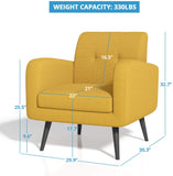 Upholstered Mid-Century Modern Accent Chair-le-home-chic.myshopify.com-ACCENT CHAIR