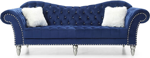Glam Luxe Velvet Sofas, Navy Blue-le-home-chic.myshopify.com-SOFA