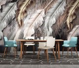 Feather Wallpaper Nordic Feather Wall Mural-le-home-chic.myshopify.com-WALLPAPER
