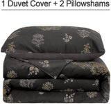 Luxurious Velvet Printed Duvet Cover Set Queen Size, 3 Pieces-le-home-chic.myshopify.com-DUVET SET