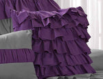 7 Piece Comforter Set King-Purple and Gray Several Ruffles-le-home-chic.myshopify.com-COMFORTER SET