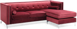 3 Seater Sofa Livingroom, Chaise, BURGUNDY-le-home-chic.myshopify.com-SOFA SET