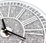 Crystal Bling Round Crush Diamond Mirrored Wall Clock-le-home-chic.myshopify.com-MIRRORS