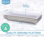4 Serving Platters - Classic White Plate - Serving Trays For Parties-le-home-chic.myshopify.com-GLASSWARE